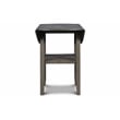 Pemberly Row Solid Wood Counter Drop Leaf Table W / 2 Chairs in Gray