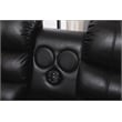 Pemberly Row Modern LED Faux Leather Reclining Sectional in Black