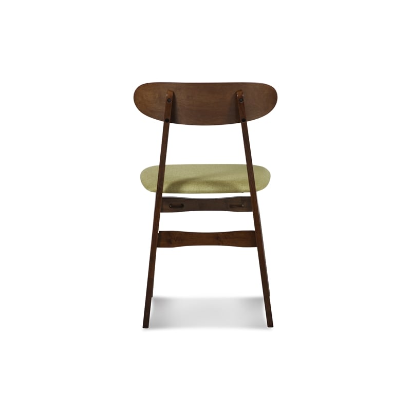 Pemberly Row Contemporary Wood Dining Chair in Green (Set of 2)