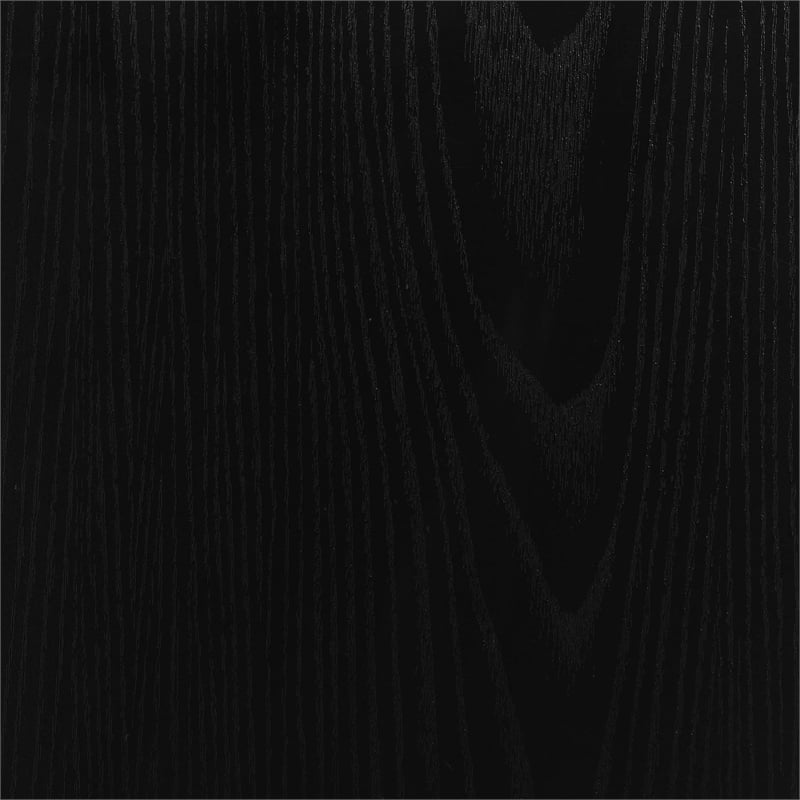 Pemberly Row Contemporary Wood Home Office Trestle Desk in Black