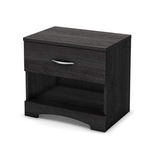 Pemberly Row Contemporary Wood Nightstand in Gray Oak Finsih