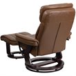 Pemberly Row Contemporary Leather Recliner in Palimino Brown