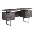 Pemberly Row Computer Desk Home Office Laptop Storage Drawers 60