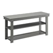 Pemberly Row Utility Mudroom Entryway Bench in Gray Wood Finish