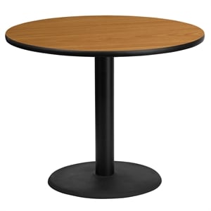 Pemberly Row 36&quot Round Restaurant Dining Table in Black Mahogany
