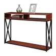 Pemberly Row Deluxe Two-Tier Console Table in Cherry Wood Finish