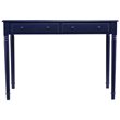 Pemberly Row Contemporary Farmhouse 2 Drawer Writing Desk in Navy