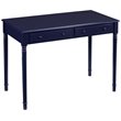 Pemberly Row Contemporary Farmhouse 2 Drawer Writing Desk in Navy