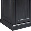 Pemberly Row Modern 4 Door Wood Coastal Pantry in Distressed Black