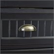 Pemberly Row Modern 4 Door Wood Coastal Pantry in Distressed Black