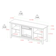 Pemberly Row Traditional Wood TV Stand for TVs up to 60