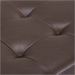 Pemberly Row 34 in. W Rectangle Storage Ottoman in Chocolate Brown Faux Leather