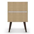 Pemberly Row 2-Drawer Solid Wood End Table in White / Rustic Brown