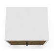 Pemberly Row 2-Drawer Solid Wood End Table in White / Rustic Brown