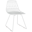 Pemberly Row Metal Dining Side Chair in French White (Set of 2)
