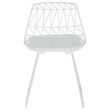 Pemberly Row Metal Dining Side Chair in French White (Set of 2)