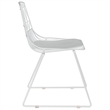 Pemberly Row Metal Dining Side Chair in French White (Set of 2)