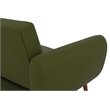 Pemberly Row Contemporary Linen Sleeper Sofa in Green Finish