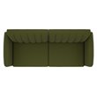 Pemberly Row Contemporary Linen Sleeper Sofa in Green Finish