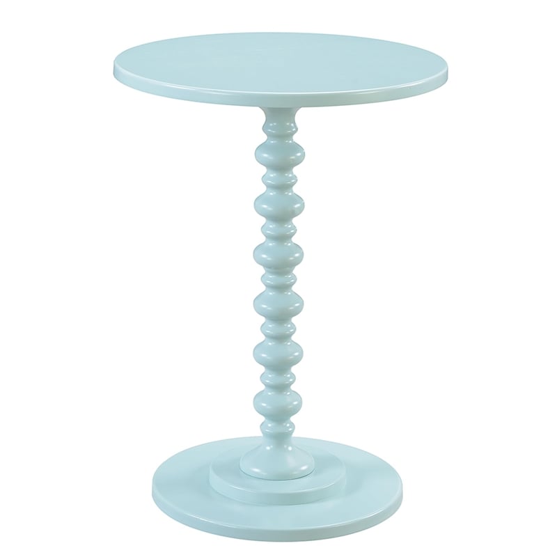 Pemberly Row Modern Spindle Table in Green Sea Foam Wood Finish