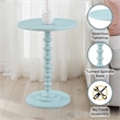 Pemberly Row Modern Spindle Table in Green Sea Foam Wood Finish