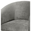 Pemberly Row Contemporary Ash Gray Microfiber Swivel Accent Chair