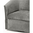 Pemberly Row Contemporary Ash Gray Microfiber Swivel Accent Chair