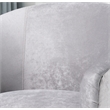 Pemberly Row Modern Silver Gray Microfiber Swivel Accent Chair