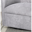 Pemberly Row Modern Silver Gray Microfiber Swivel Accent Chair