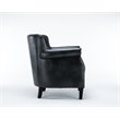 Pemberly Row Contemporary Charcoal Faux Leather Club Accent Chair
