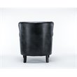 Pemberly Row Contemporary Charcoal Faux Leather Club Accent Chair