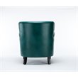 Pemberly Row Modern Teal Green Faux Leather Club Accent Chair