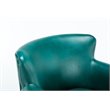 Pemberly Row Modern Teal Green Faux Leather Club Accent Chair