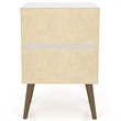 Pemberly Row Modern 1-Drawer Wood Nightstand in White & 3D Prints