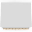 Pemberly Row Modern 1-Drawer Wood Nightstand in White & 3D Prints