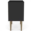 Pemberly Row Contemporary 1-Drawer Wood Nightstand 1.0 in Black