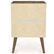 Pemberly Row Modern 1-Drawer Wood Nightstand 1.0 in Rustic Brown