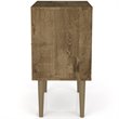 Pemberly Row 1-Drawer Wood Nightstand 1.0 in White / Rustic Brown