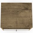 Pemberly Row 1-Drawer Wood Nightstand 1.0 in White / Rustic Brown