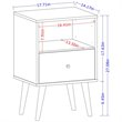Pemberly Row 1-Drawer Wood Nightstand 1.0 in White / Rustic Brown