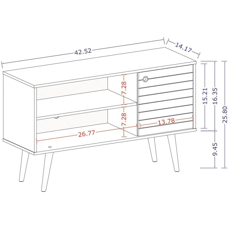 Pemberly Row Wood TV Stand for TVs up to 46