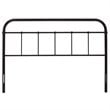 Pemberly Row Modern Steel Metal Spindle Queen Headboard in Brown