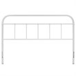 Pemberly Row King Powder Coated Steel Headboard in White Finish