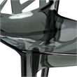 Pemberly Row Modern Plastic Dining Side Chair in Black Finish