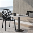 Pemberly Row Modern Plastic Dining Side Chair in Solid Black