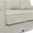 Pemberly Row Contemporary Roll Arm Sectional Light Gray Finish