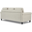 Pemberly Row Contemporary Roll Arm Sectional Light Gray Finish