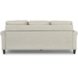 Pemberly Row Contemporary Roll Arm Sectional Light Gray Finish