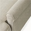 Pemberly Row Contemporary Roll Arm Sectional Light Gray Finish