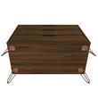 Pemberly Row Contemporary 3-Drawer Wood Dresser in Brown Finish